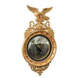 Federal Style Bulls Eye Mirror with Eagle Finial