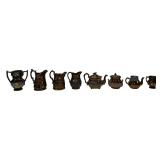 Damaged copper luster: Tea pot 6' x 4.5' dia.,