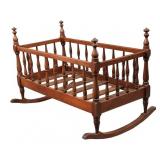 Rocking Cradle with Turned Posts