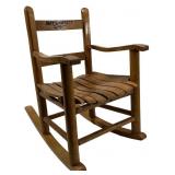 Davy Crockett Child's Rocking Chair