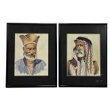 Signed watercolors, V. Khalarian Studio Dï¿½cor