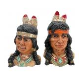 1966 Universal Statuary Native American Busts