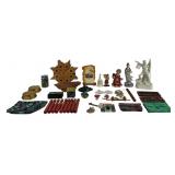 Misc. items including jar of marbles
