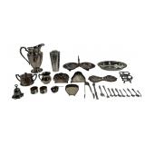 Silver plate: Divided dish / Water pitcher / Napki