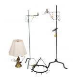 Four Lighting Fixtures and Base
