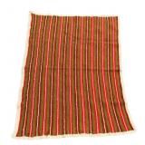 Hand Woven Wool Blanket With Striped Design