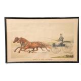 1884 E.D. Slater Lithograph of Maud S & Aldine