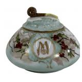 Tobacco jar, pipe lid, 7' dia.