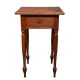 Cherry Side Table with Turned Legs