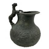 Bronze Askos, wine pitcher, lion handle, 'Grand