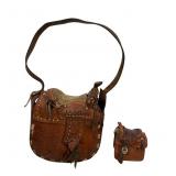 Leather Western Saddle Hand Bags