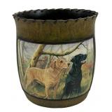 Decorative Hunting-Themed Ceramic Planter