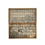 Wooden Tray with Civil War Era Minie Balls