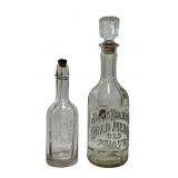 Glass Bottles with Embossed Text