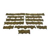 Stamped brass cornice trim: 2 pieces, 21.5' x 3.5'