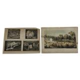 2 pages from the 'Album of Virginia' - Weyer's
