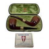 WDC Bakelite Pipes in Case with Cigarette Box