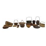 Baskets: Oak splint, 12' x 12.5' / Rooster head,