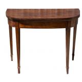 Mahogany Demilune Card Table