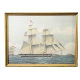 Framed Print of Brig Czarina of Boston