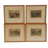 Four Framed Equestrian Prints