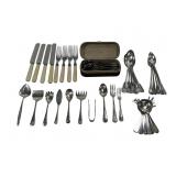 6 Christofle tablespoons / Atkin Bros. spoons,