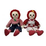 Raggedy Ann and Andy Cloth Dolls