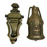 Brass door knockers: Bottle - 2.5' x 6' / Colonial
