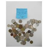 (65) Mixed Foreign Coins 1940s-70s