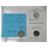(3) US Nickels 1894 to 1919 Rare Date!