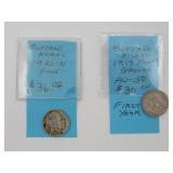 (2) US Buffalo Nickels 1913 Flat Ground, 1920-D