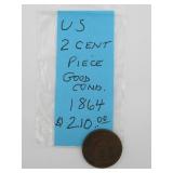 US 1864 2 Cent Coin