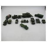Assorted Dinky Toys Die-Cast Military Vehicles