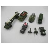 Assorted Dinky Toys Die-Cast Military Vehicles