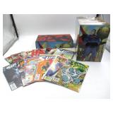 Superman Short Box Comics Lot + Art Box