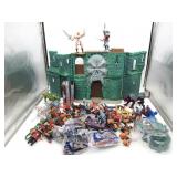 Masters of the Universe Figures + Castle Grayskull