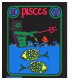 Vintage Pisces Zodiac Blacklight Poster Lot of 10