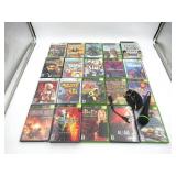 XBOX Video Game Lot of 21 + Microphone