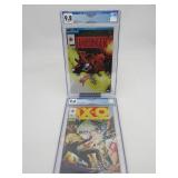 X-O Manowar #3 + Harbinger #8 Graded Comics Lot