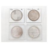 Group of (4) US Morgan Silver Dollars 1921