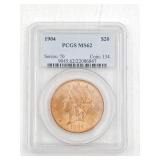 1904 US $20 Gold PCGS MS62