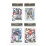 Group of (4) High Graded Baseball Cards