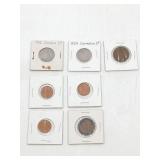 Group of (7) Canada Pennies and Nickels