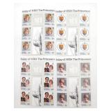 (4) Tristan da Cunha Princess Diana Stamp Sheets