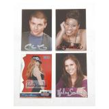 Group of (4) Signed American Idol Cards