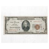 US 1929 Brown Seal $20 Boston Bank Note