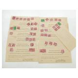 (15) 1920s Stock Transfer Stamps