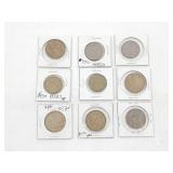 Group of (9) Mexican Coins 1985-1991