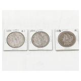 Group of (3) US Morgan Silver Dollars 1884P-1886