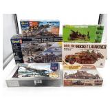 Vintage to Modern WWII Themed Model Kits Lot